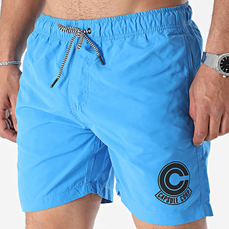 Dragon Ball Z - Short De Bain Capsule Corp Bleu Roi